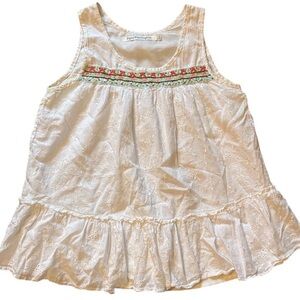 Piper Pennington Boho Festival Hippie White Tank Size Small